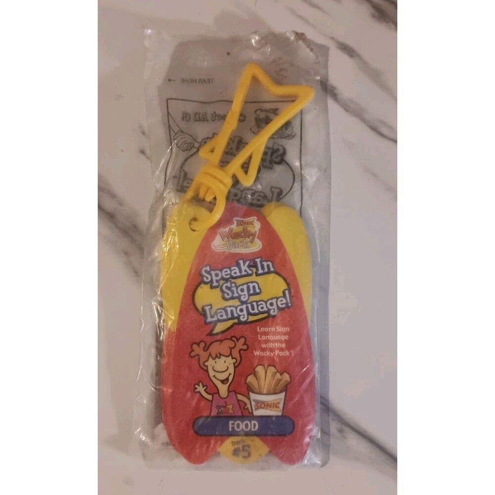 Speak in Sign Language Flash Cards Sonic Wacky Pack #5 Food